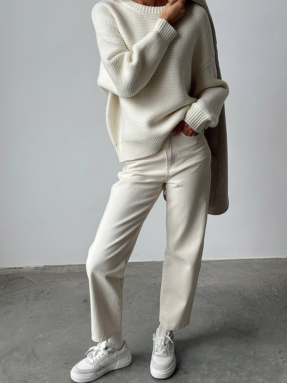 Flair Cotton Knit Sweater - Comfortable Classic Style for Men and Women 3