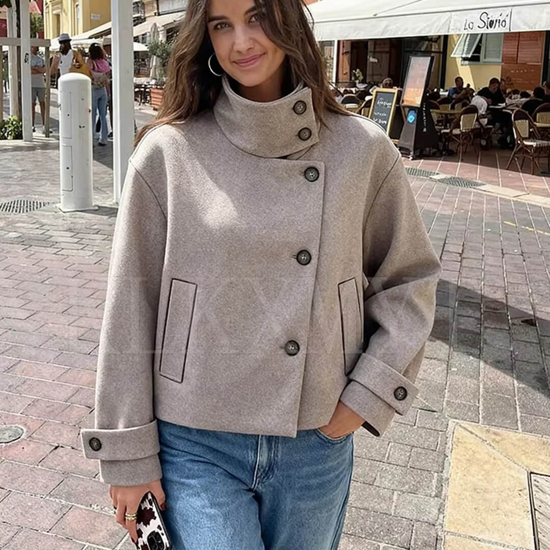 Ramona jas met opstaande kraag