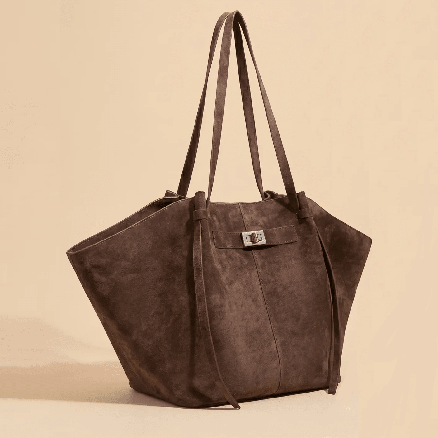 SOERA Dina Bat-Wing Suede Tote Bag - Bag - Brown