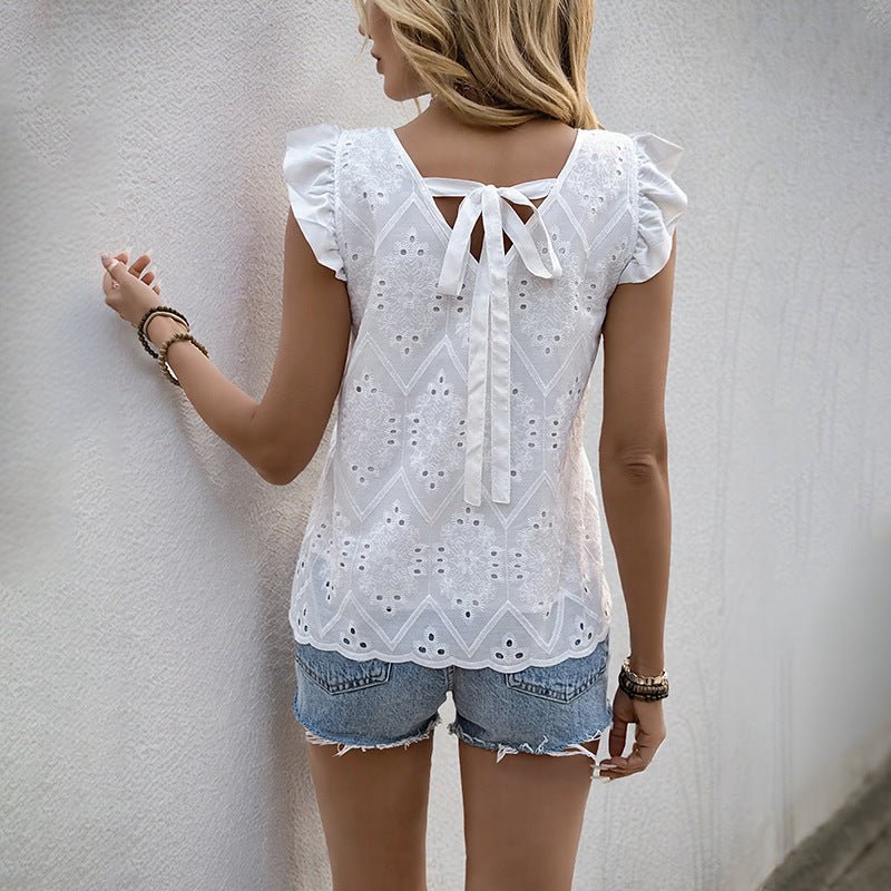 SOERA Beatrice Ruffled V - Neck Blouse - Blouse - S