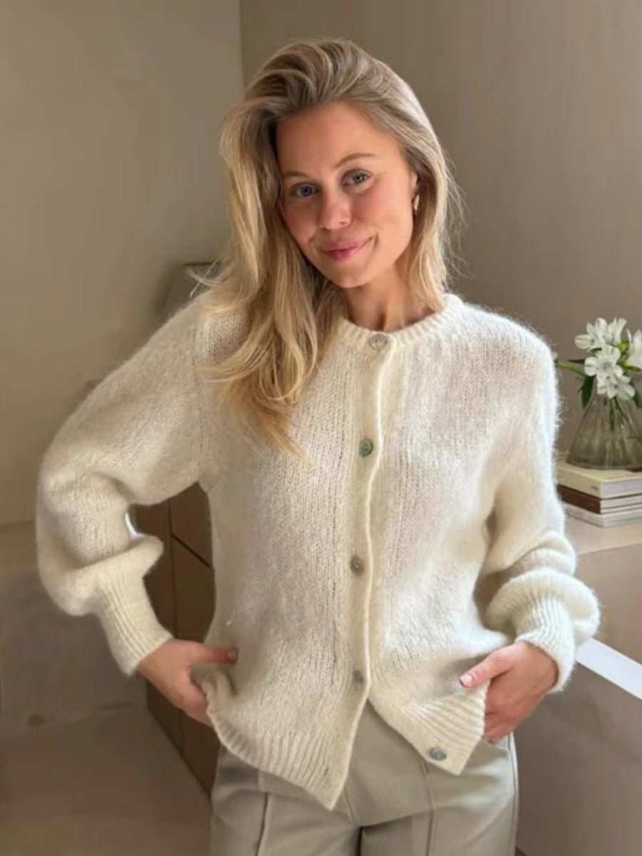 SOERA Hazel Soft Knit Cardigan - Cardigans - 3256809862684170-;vv1763778892231675479 White M