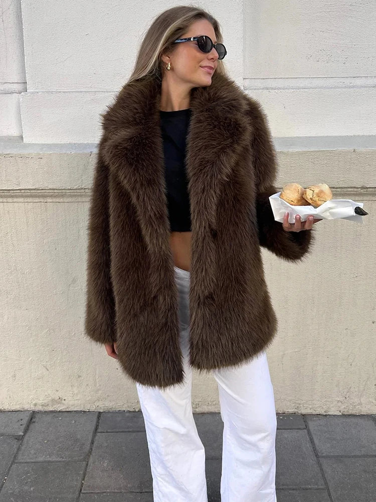 SOERA Lena Oversized Faux Fur Coat - Coats & Jackets - 3256810183956552-;MN1766488746367318162 S