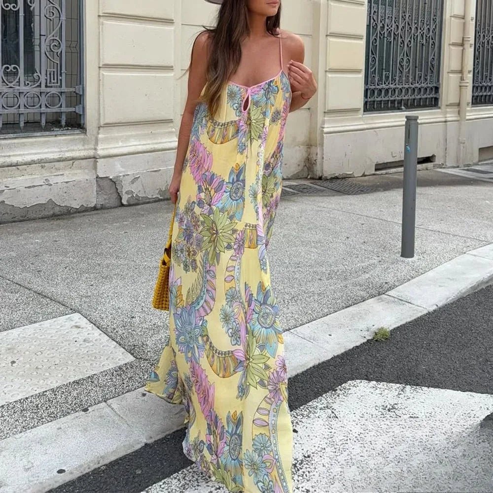 SOERA Bianca Floral Chiffon Cami Dress - Dress - Yellow XS