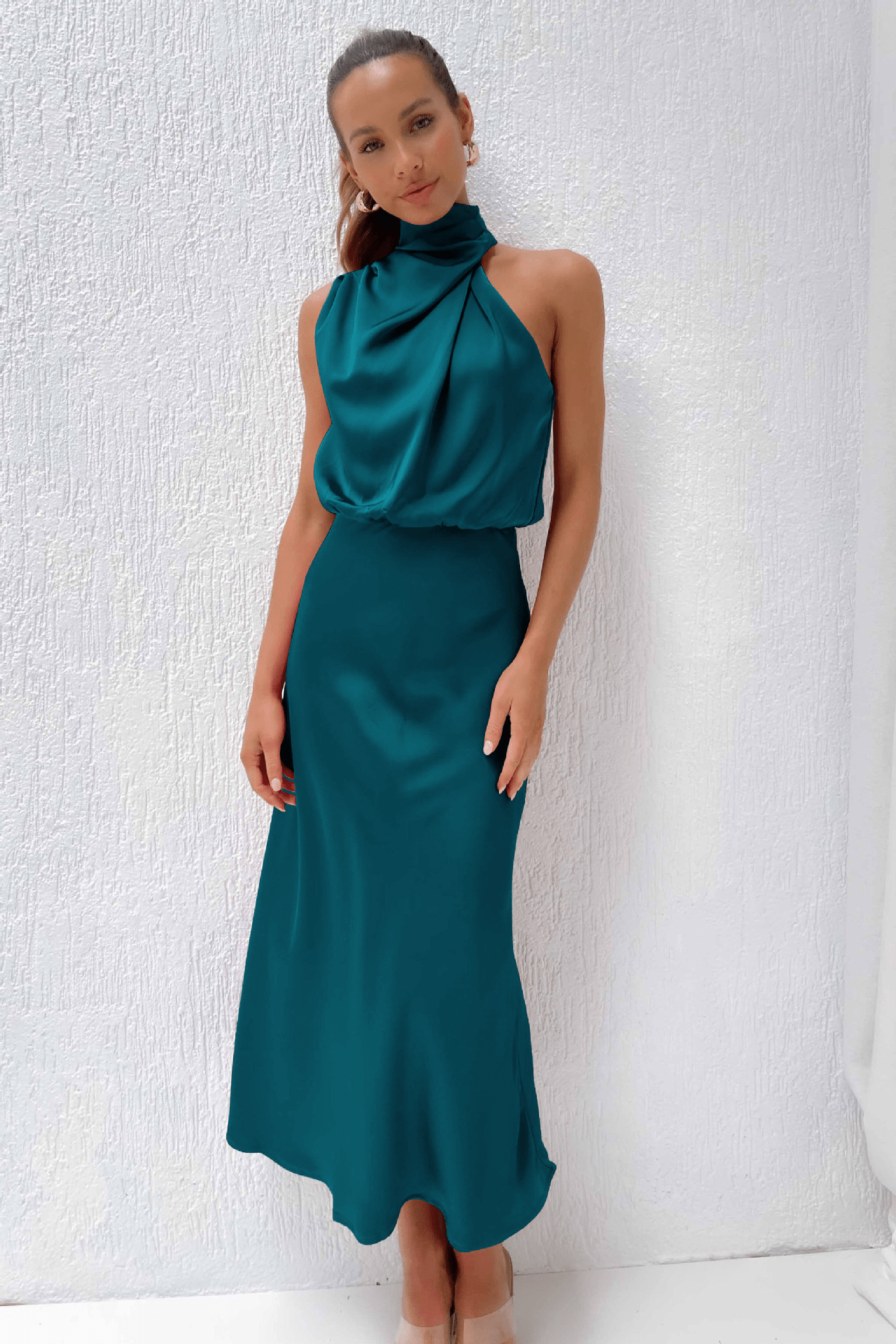 SOERA Bianca Satin Cowl Neck Maxi Dress - Dress - S