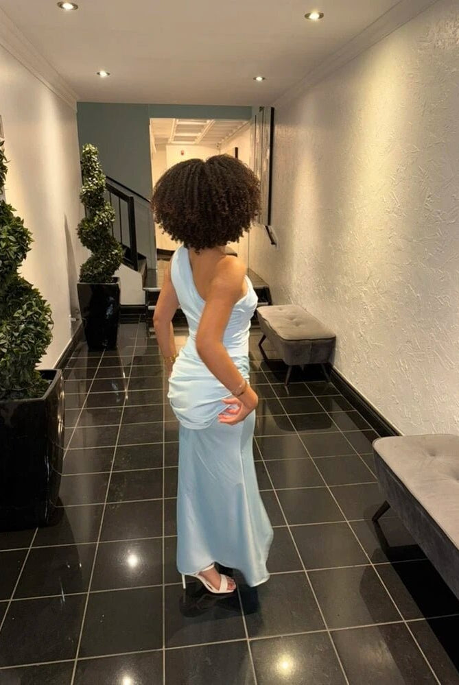SOERA Jasmine One-Shoulder Maxi Dress - Dress - SOERA-272771-BLU-S-96323 Blue S