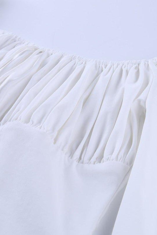 SOERA Maya Drawstring Dress - Dress - SOERA-661187-WHI-L-28131 L