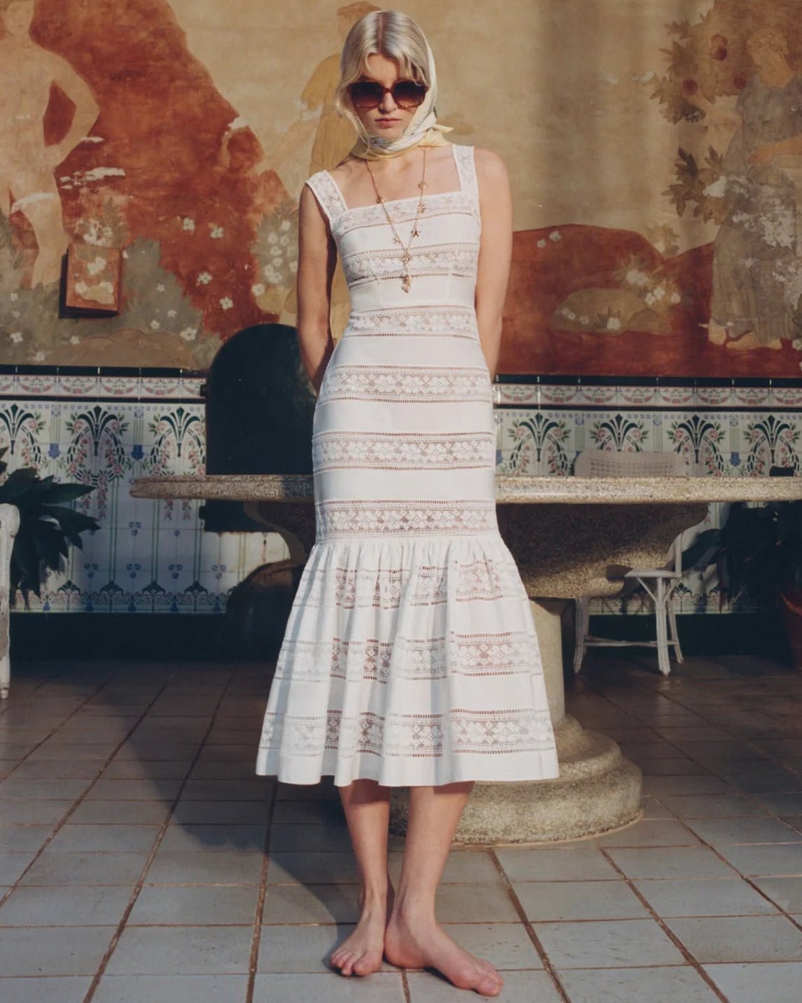 SOERA Celeste Embroidered Lace Fishtail Dress - Dresses - XS