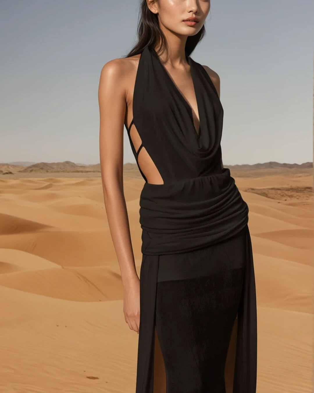 SOERA Elyse Halterneck Backless Maxi Dress - Dresses - Black M