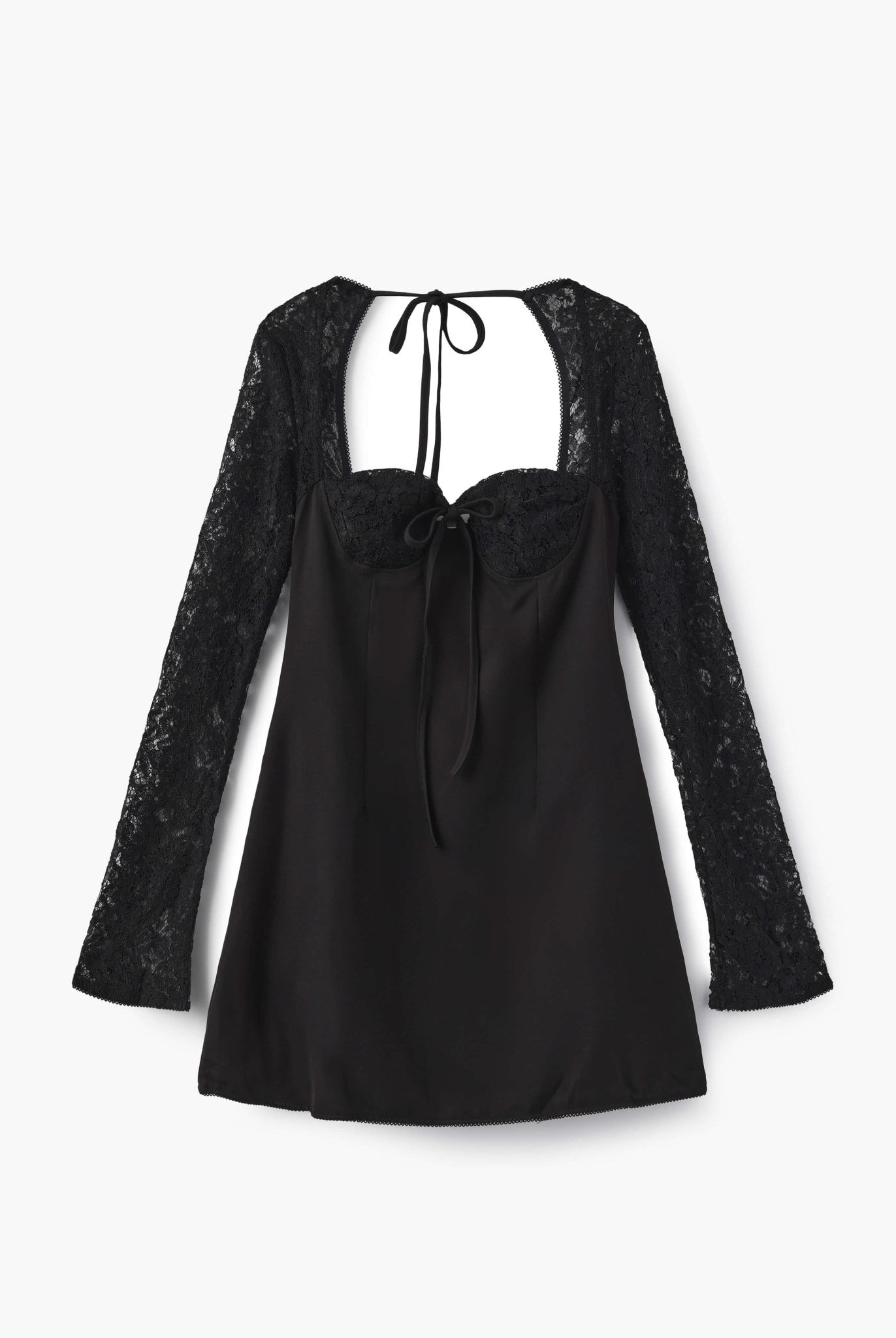 SOERA Louise mini dress with lace details - Dresses - DWOD4-HT169016 black XS