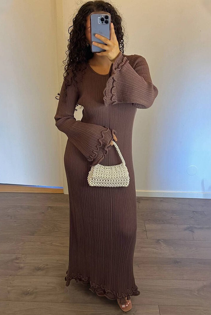 SOERA Marla Maxi Dress - Dresses - Soera-Marla-dress-brown/S Brown S