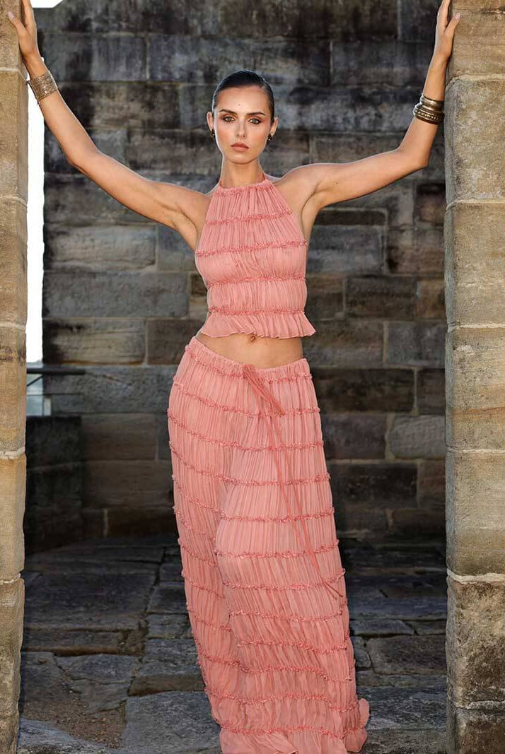 SOERA Valerie two - piece set with frill details - Dresses - DWOD2-QK630001 creme S