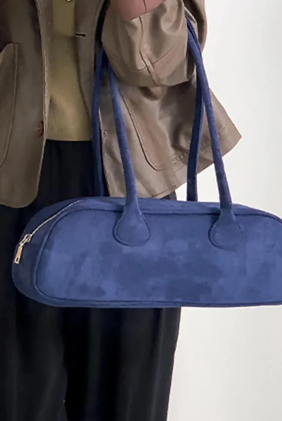 SOERA Aveline Vegan Suede Bag - Handbags - 3256807406638791-;dS1757549904958272496 Blue Regular