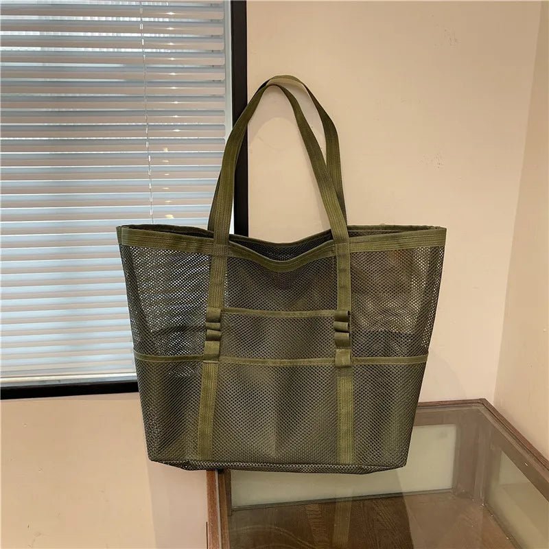 SOERA Beatrice Large Capacity Canvas Beach Tote - Handbags - Grey