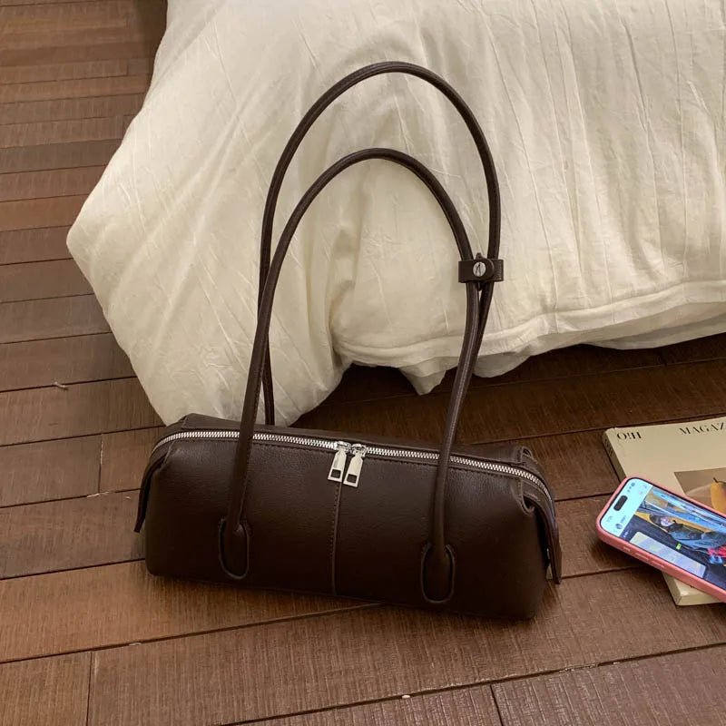 SOERA Beatrice Retro Underarm Shoulder Bag - Handbags - Coffee