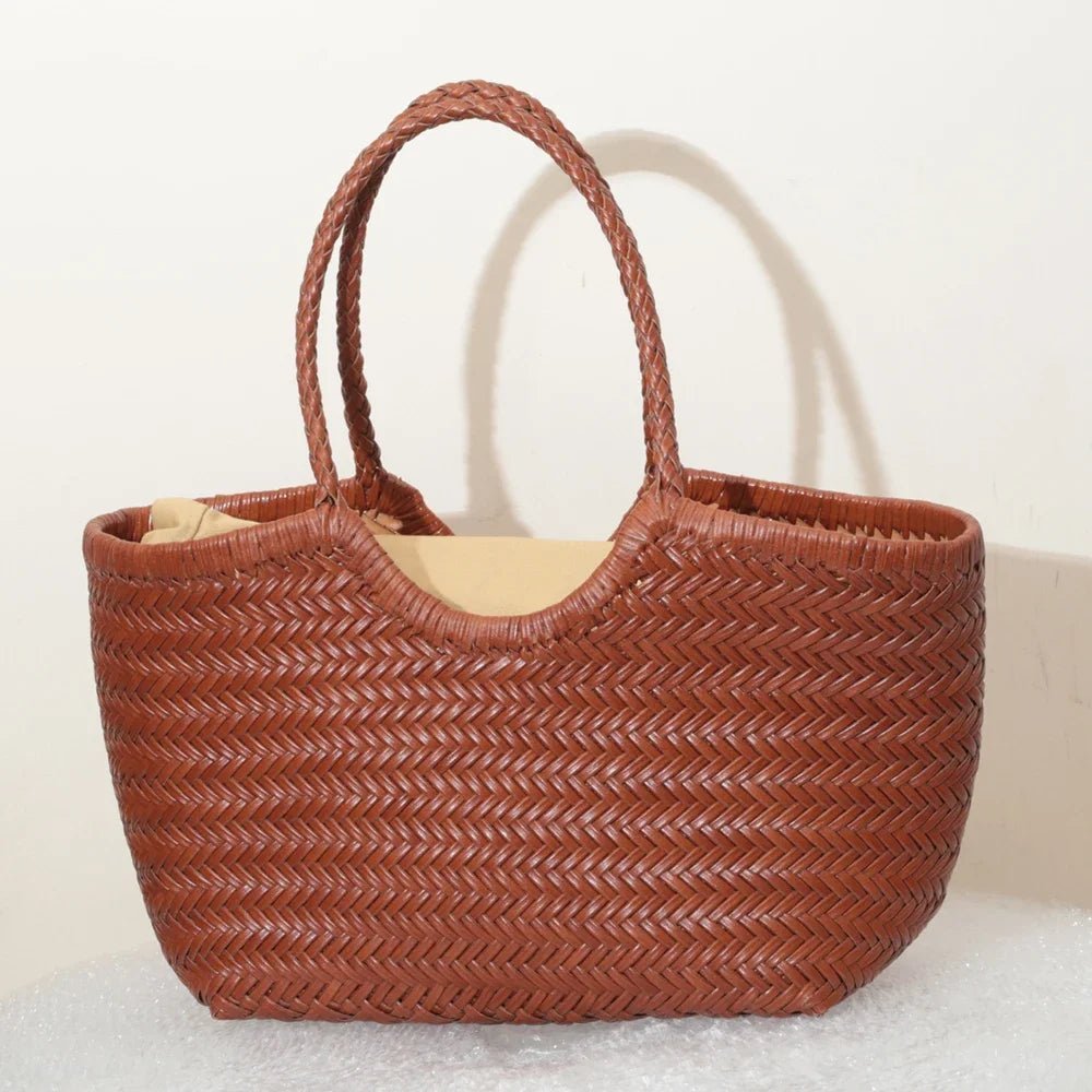 SOERA Beatrice Woven Tote Bag - Handbags - Green Small
