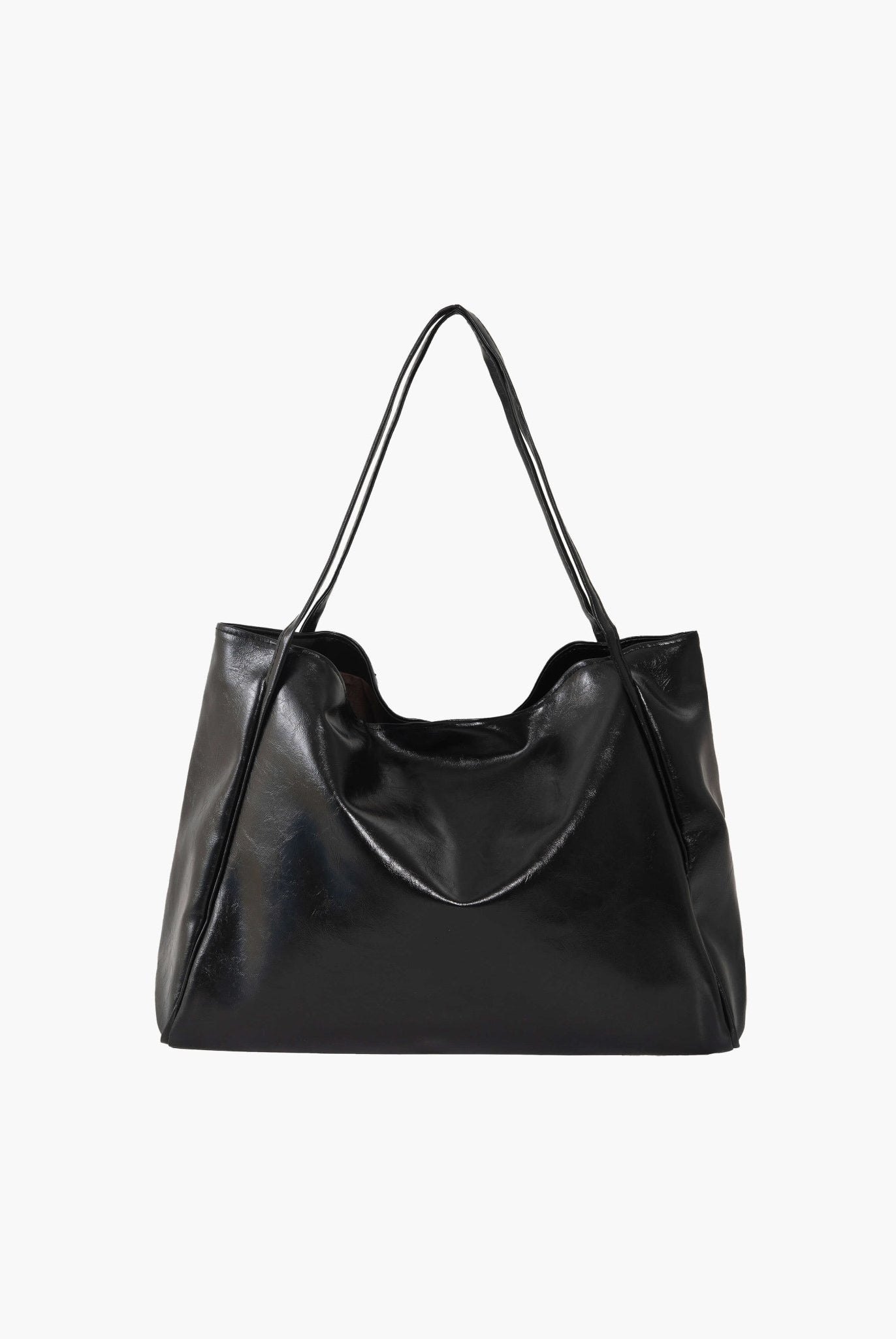 SOERA Diane Shopper Bag - Handbags - Soera-Diane-Faux-Leather-Bag-Burgundy-Black Black Regular