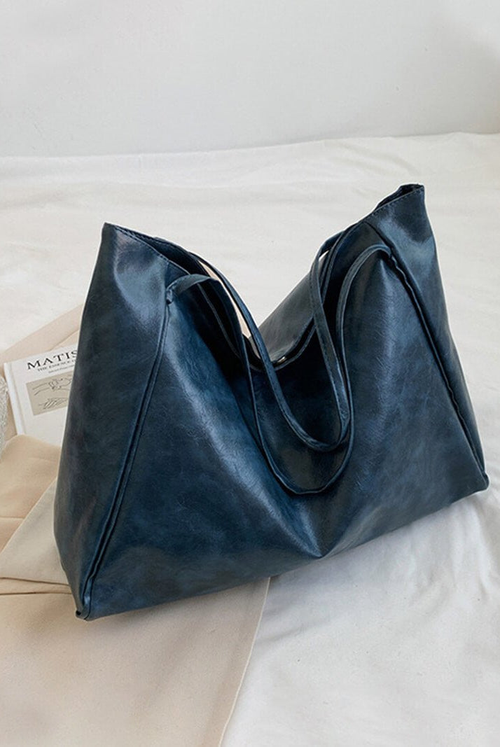 SOERA Diane Shopper Bag - Handbags - Soera-Diane-Faux-Leather-Bag-Burgundy-Blue Blue Regular