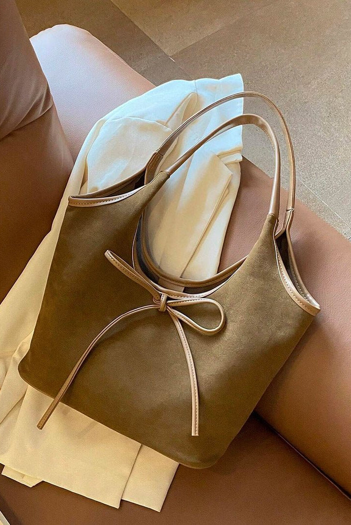 SOERA Florence Suede Bow Bag - Handbags - Soera-Bow-Bag/Black Black Regular