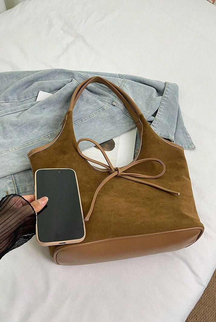 SOERA Florence Suede Bow Bag - Handbags - Soera-Bow-Bag/Black Black Regular