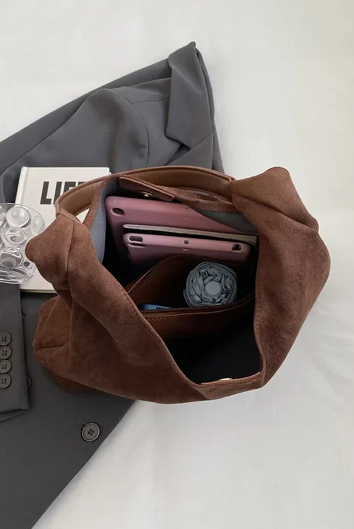 SOERA Jenna suede bag - Handbags - Soera-Jenna-Suede-Bag-Beige Beige