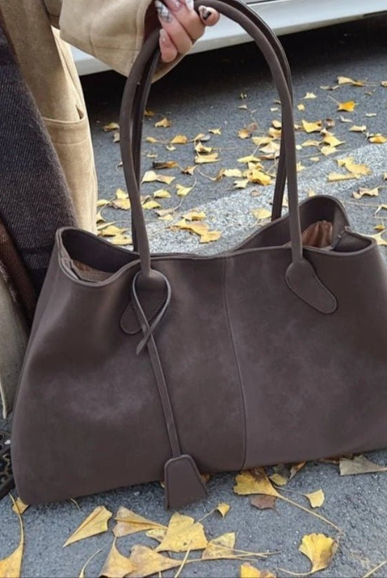 SOERA Joan Vegan Suede Bag - Handbags - 3256809459981451-;Jg1757549907235916496 Dark Brown