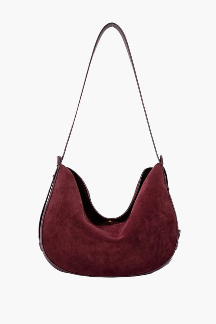 SOERA Lily Faux Suede Bag - Handbags - Soera-Lily-Faux-Suede-Bag-Burgundy Burgundy Regular