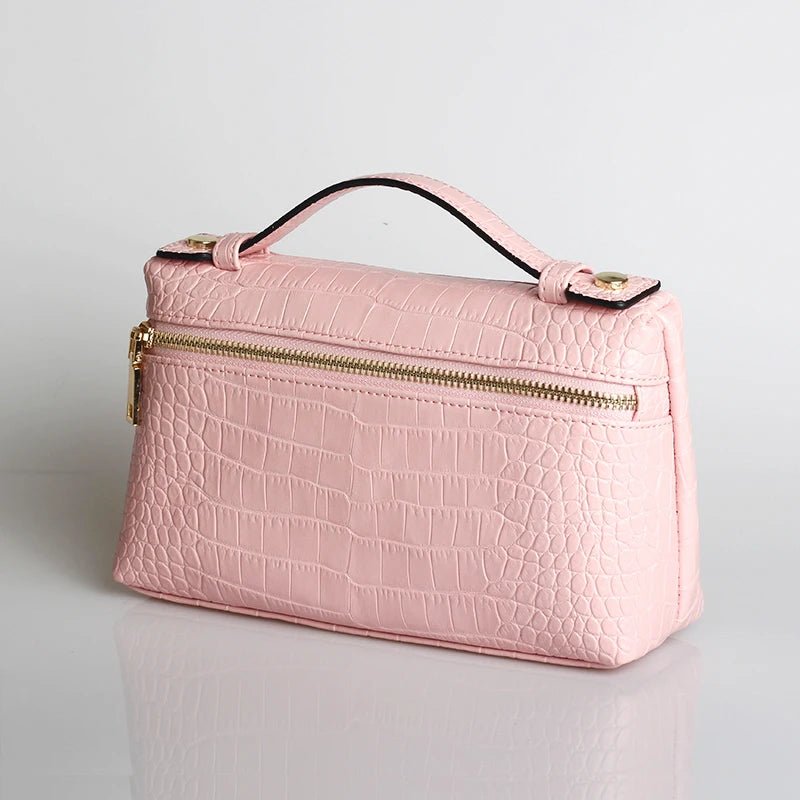 SOERA Minerva Crocodile Pattern Clutch Bag - Handbags - Pink