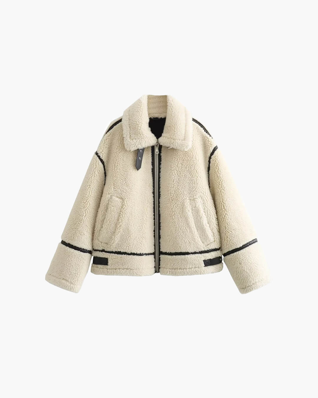 SOERA Chantal Boucle Bomber Jacket - Jackets - 1005007509011560-;aU1764102180595690787 Creme XS