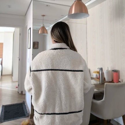 SOERA Chantal Boucle Bomber Jacket - Jackets - 1005007509011560-;Py1764102180596021294 Creme L