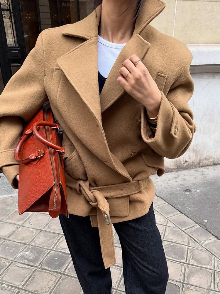 SOERA Elaine Belted Short Coat - Jackets - Th1770383550827212285 L