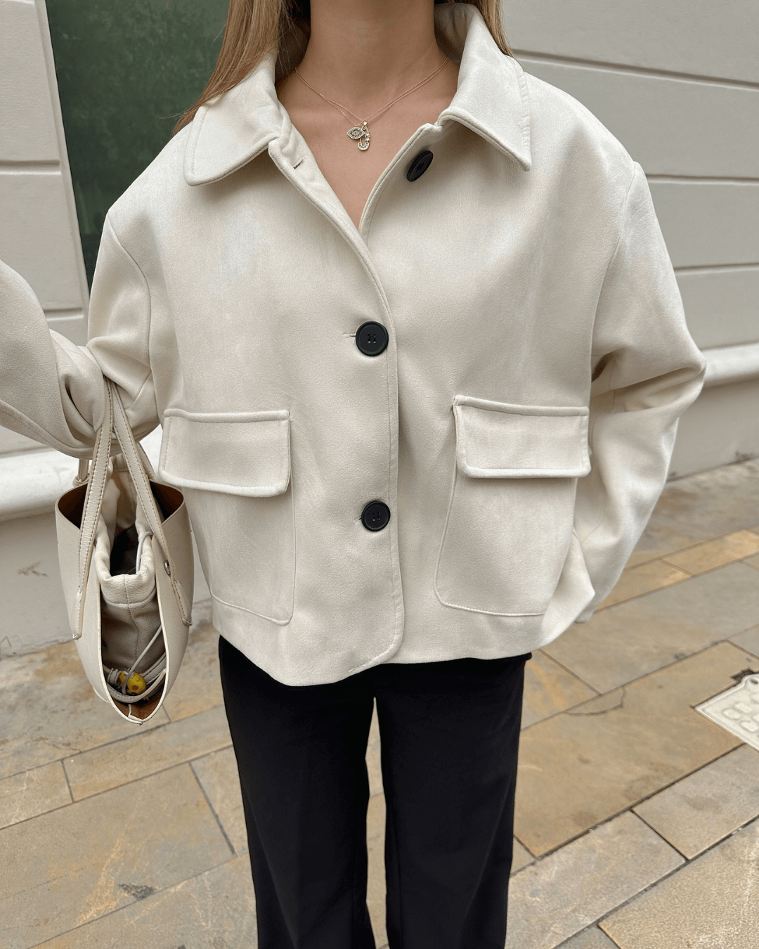 SOERA Elara Suede Jacket - jackets - 3256809599278105-;AS1757549903450244150 Creme S