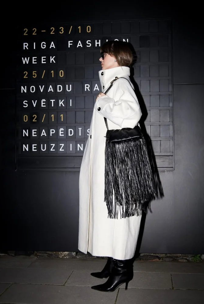 SOERA Juliana Stand Collar Long Coat - Jackets - NW1762345864135376556 Offwhite M