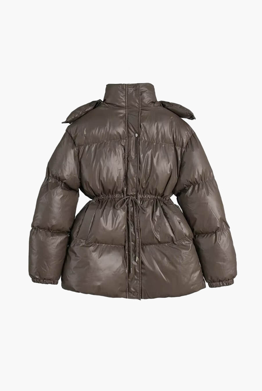 SOERA Lorie Drawstring Hooded Puffer Coat - Jackets - 1005010026834237-;Cy1761217546552801178 Brown L