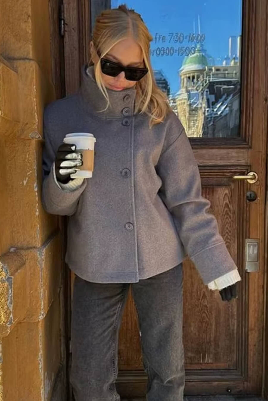 SOERA Rosalia elegant Jacket with Stand Collar - jackets - SOERA-Rosalia-Elegant-Lady-Womens-Jacket-with-Stand-Collar-for-Autumn-Style-Jacket-Grey/S Grey S