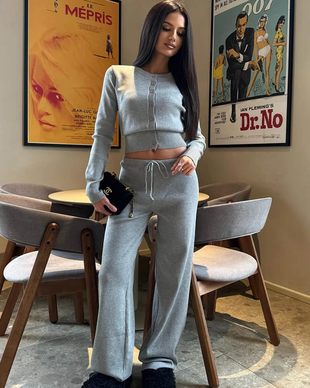 SOERA Jamilla Knit Two piece Set - Matching Sets - 1005010323554935-;md1769414233623539986 Grey M