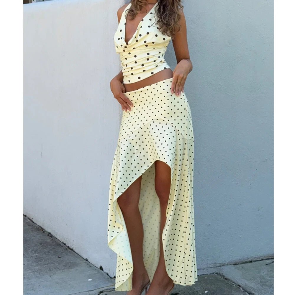 SOERA Sylvia Polka Dot Two-Piece Set - Matching Sets - White S