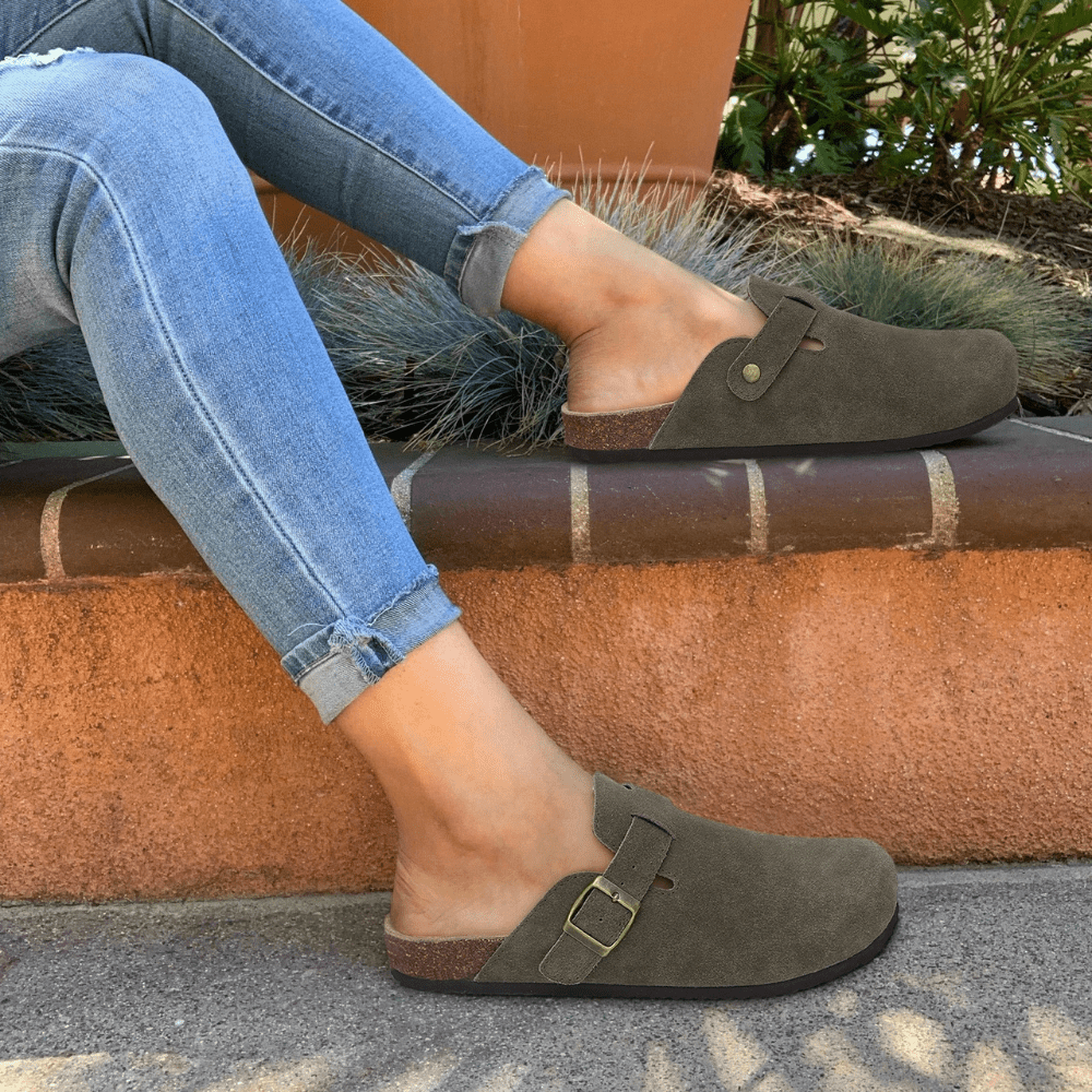 SOERA Minerva Adjustable Buckle Slip - On Sandals - Shoes - Green 36