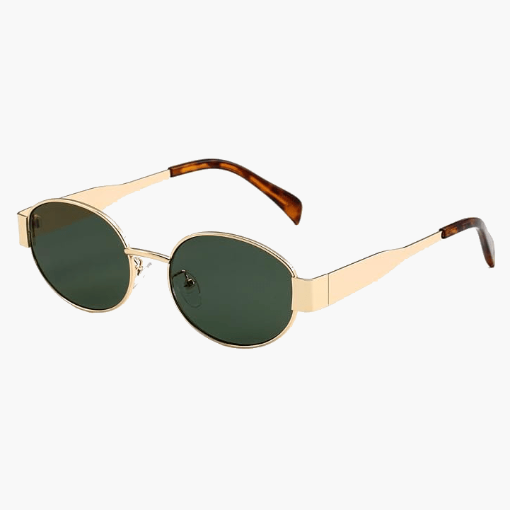 SOERA Cilia Sunglasses - Sunglasses - DHOD2-RE325002 Gold frame green lenses