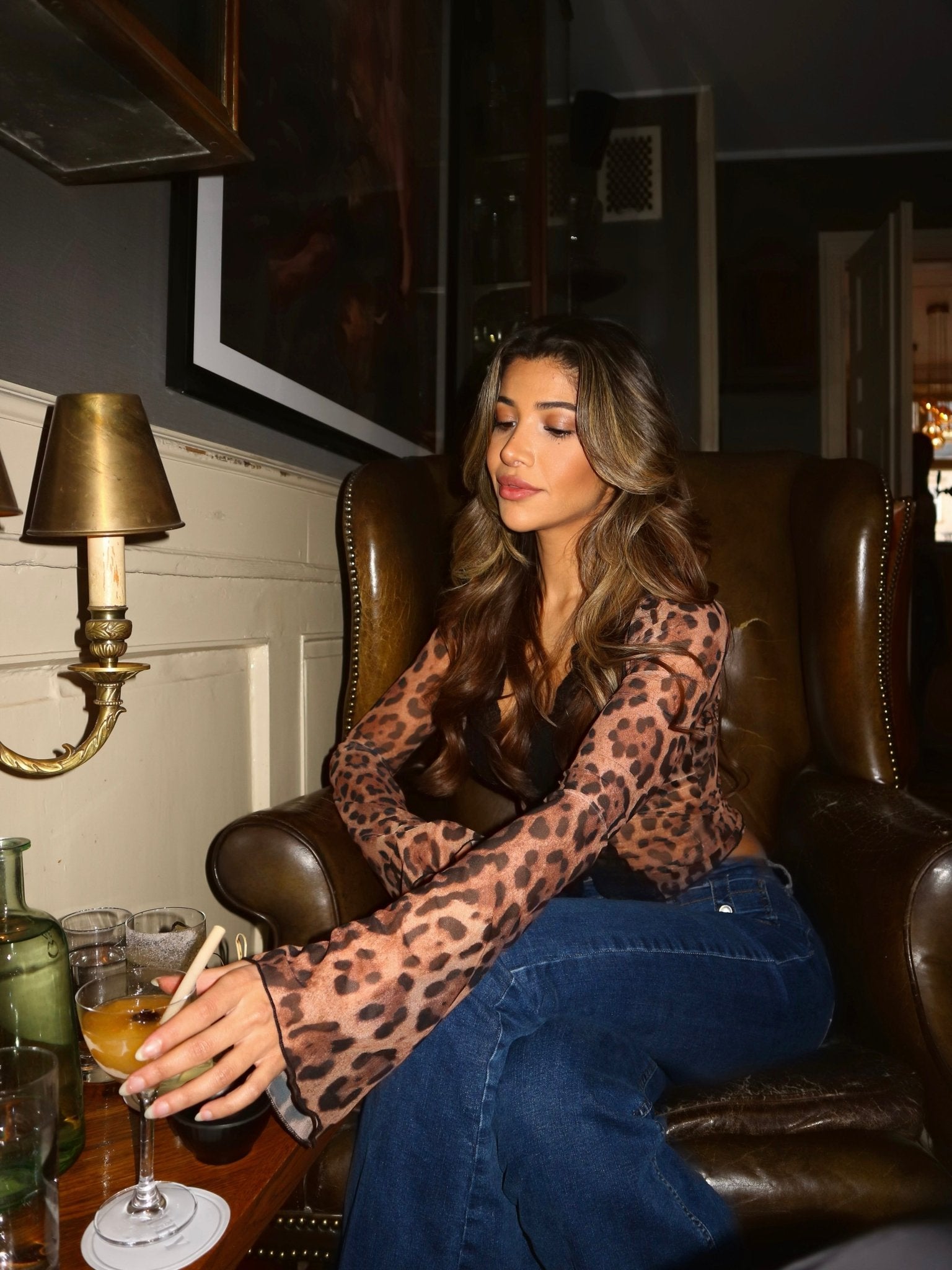 SOERA Valerie Leopard Mesh Top - Tops - Leopard L