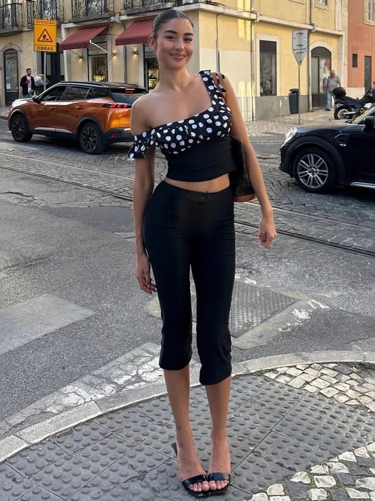 SOERA Juliette Black Capris Pants - Trousers - 1005010009819776-;Jz1769140532409293415 S