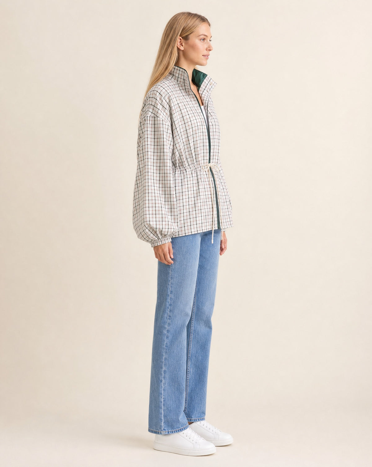 Erica Retro Plaid Hooded Jacket
