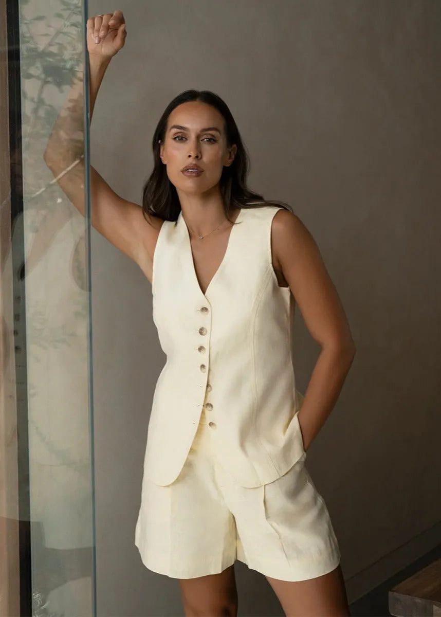 Bianca Tailored Vest and Shorts Set