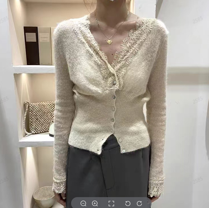Aurelie Gebreid Kant Vest