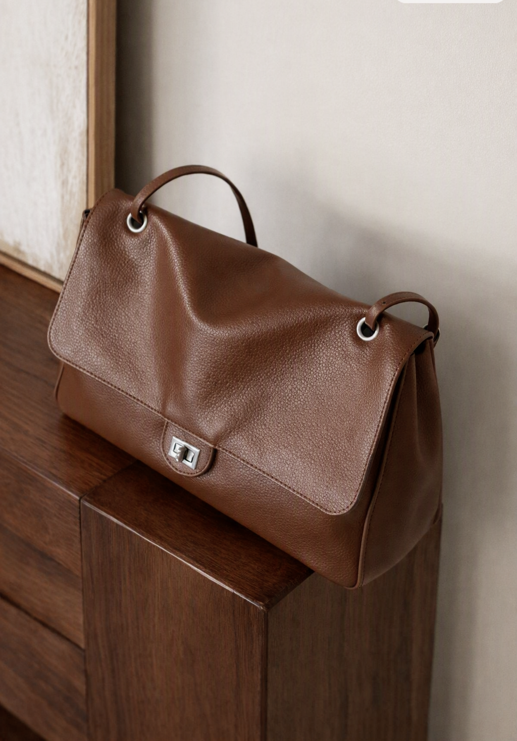 Miriam Crossbody Leather Shopper Bag