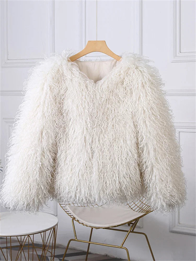 Fluffy Faux Fox Fur Women's Jacket - Stylish Winter Coat for Women 8