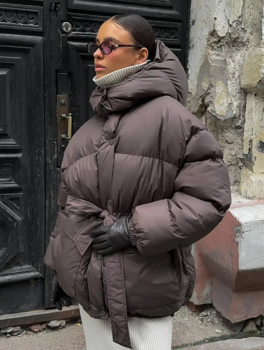 Hooded Cotton Winter Coat for Women - Warm Loose Fit Casual Outerwear 1