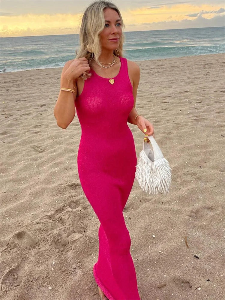 Kaila Mouwloze Maxi Jurk met Pailletten