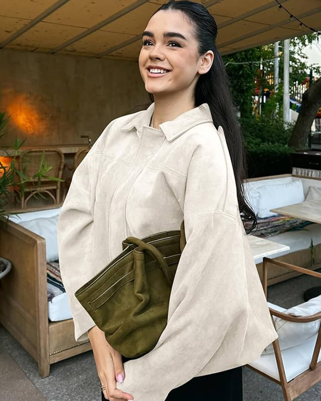 Soera Katherine Suede Bomber Jacket 