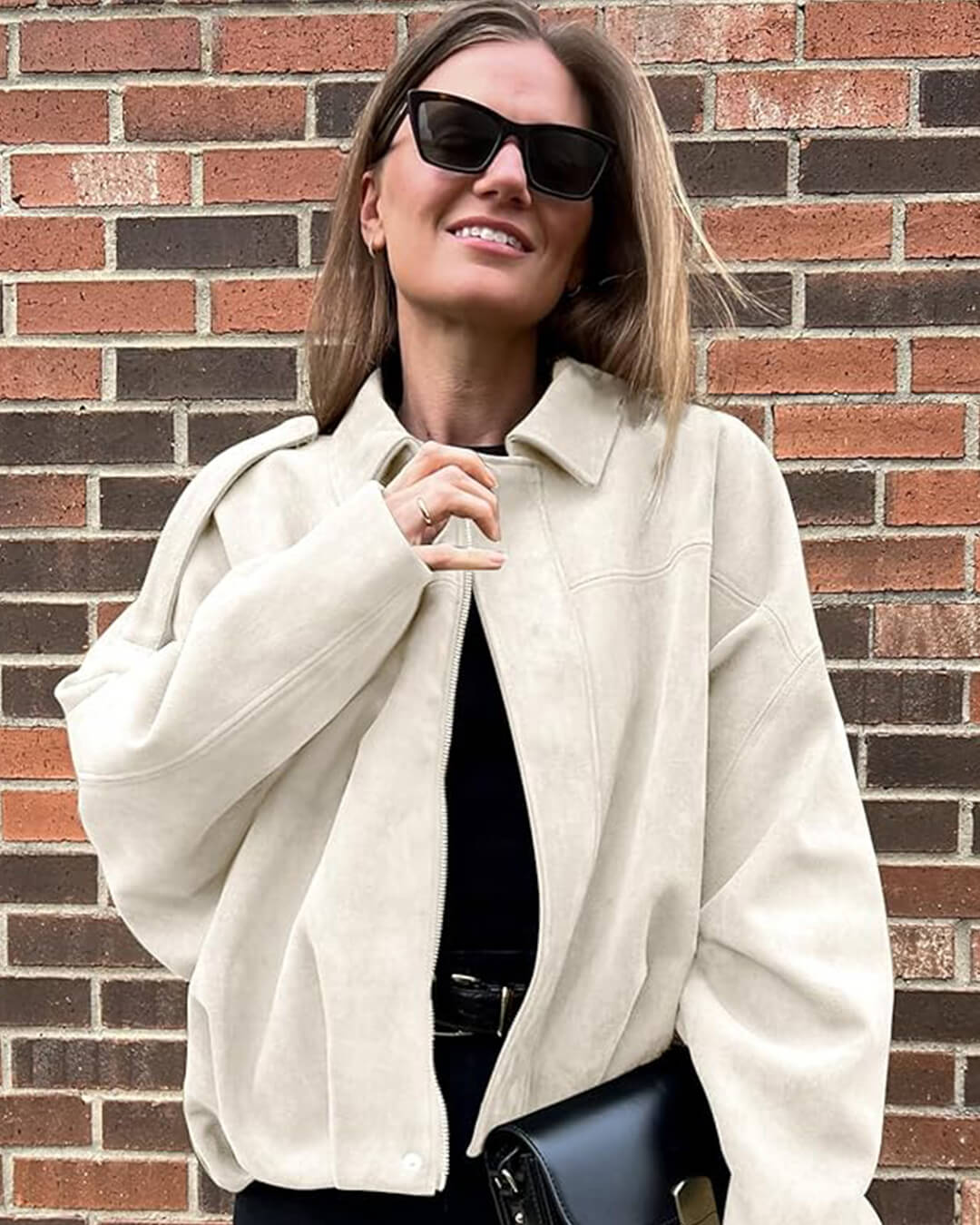 Soera Katherine Suede Bomber Jacket 