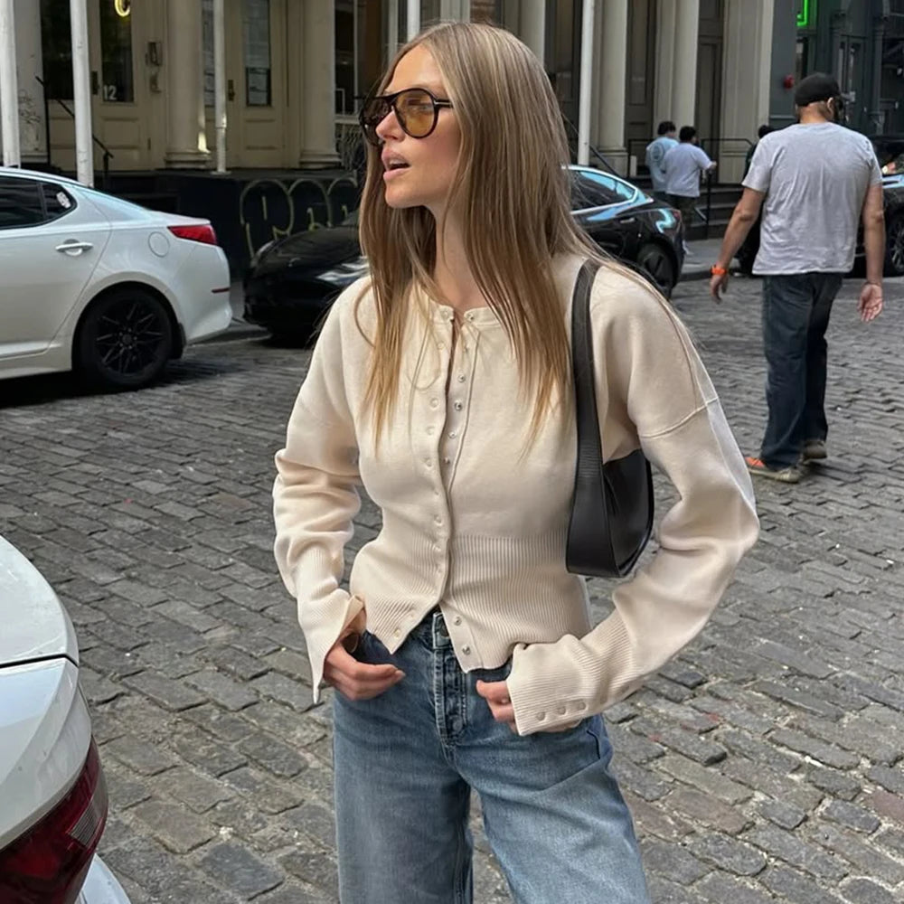 Women's Casual Solid Knit Cardigan Sweater - Lightweight Long Cardigan for Spring 0